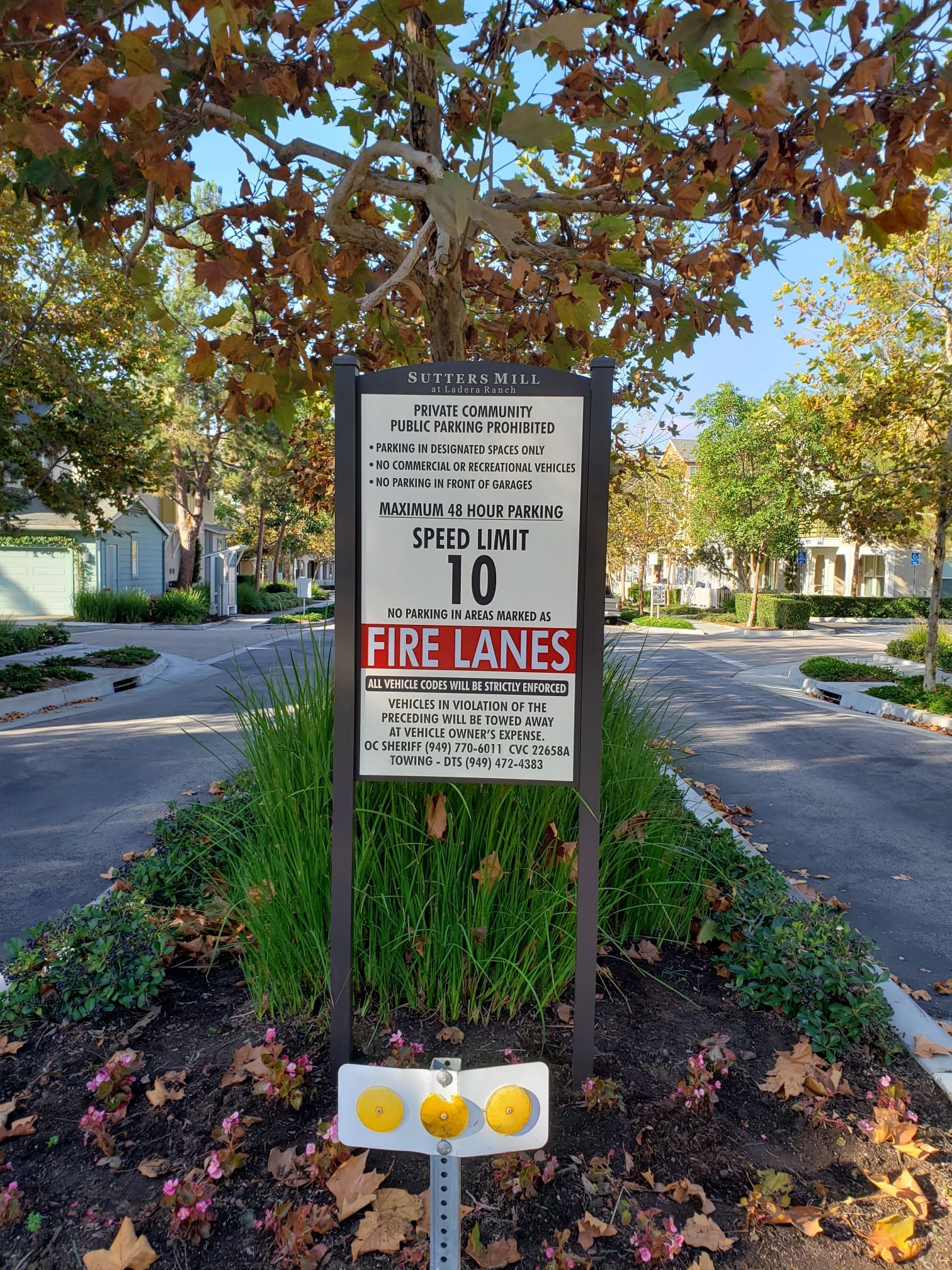 HOA Fire Lane Sign